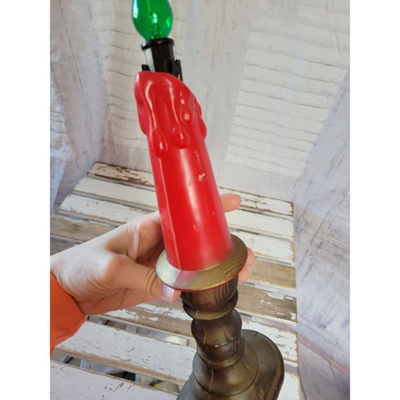 Plastic red Halloween light up candle decor table scary - Picture 7 of 7